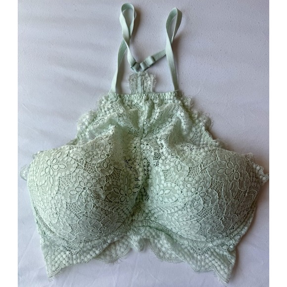 Victoria's Secret Other - Medium A-C Victoria SECRET PINK Mint Lace CAMI BRA Push Up BRALETTE Racerback
